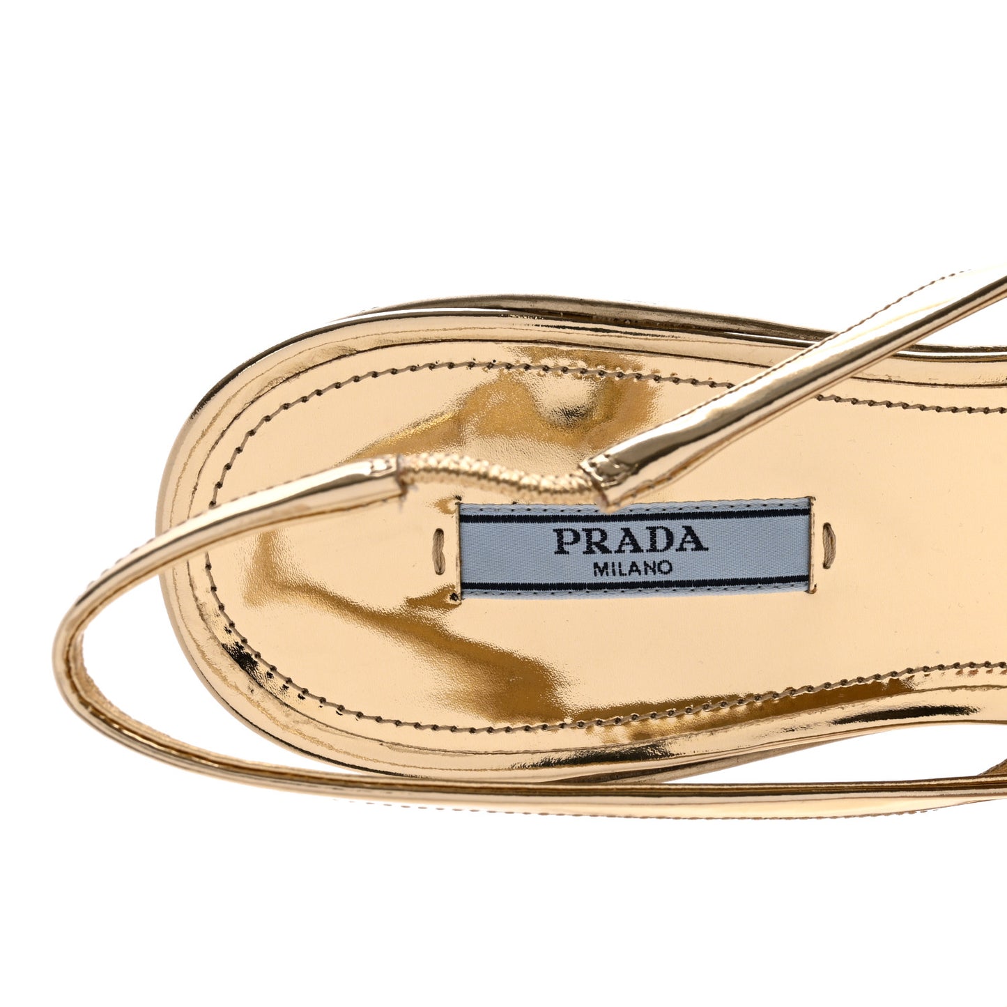 Spazzolato Triangle Logo Pointed Toe 45mm Slingback Pumps 38 Platino