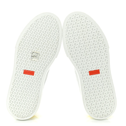 Hermes Matte Niloticus Crocodile Calfskin Deep Sneakers 36.5 White Jaune Flash 5 of 9