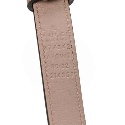 Gucci Moon Calfskin Pearl Double G 20mm Belt 80 32 Porcelain Rose 4 of 8