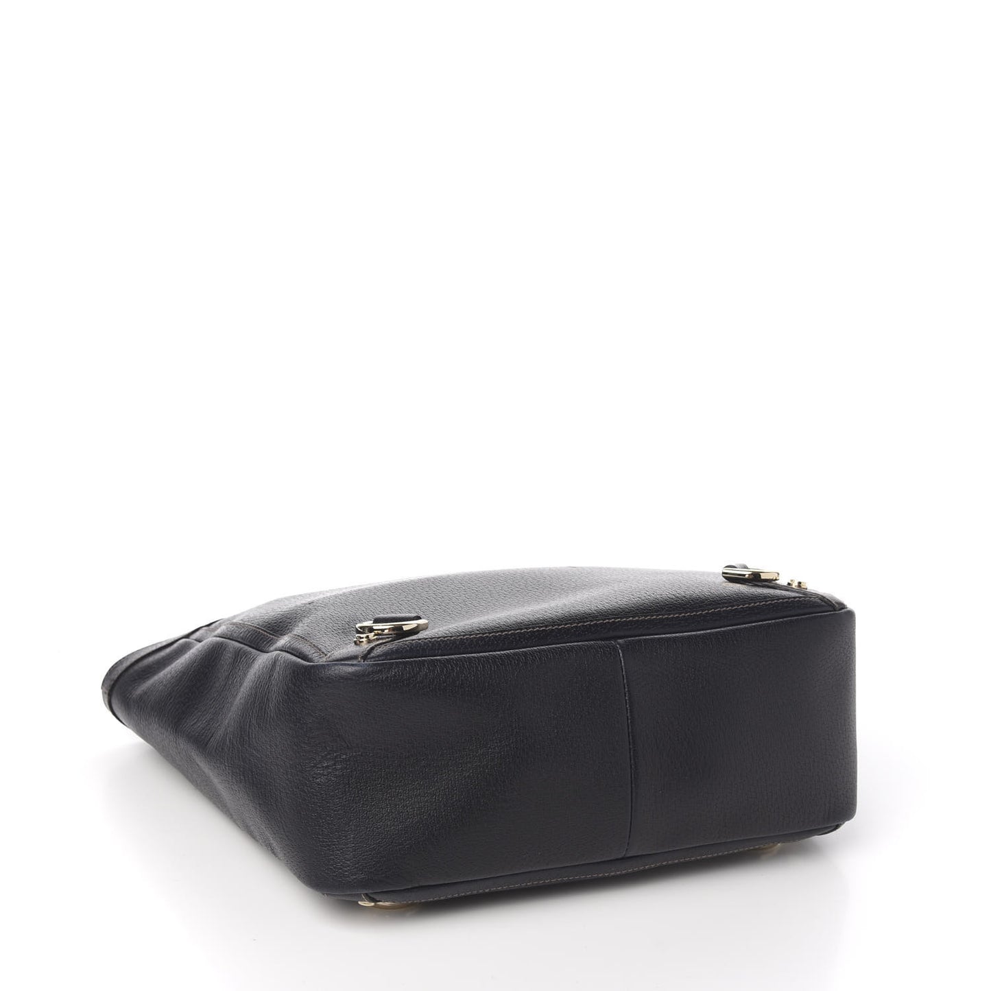 Calfskin Monogram Small Gold D Ring Tote Black