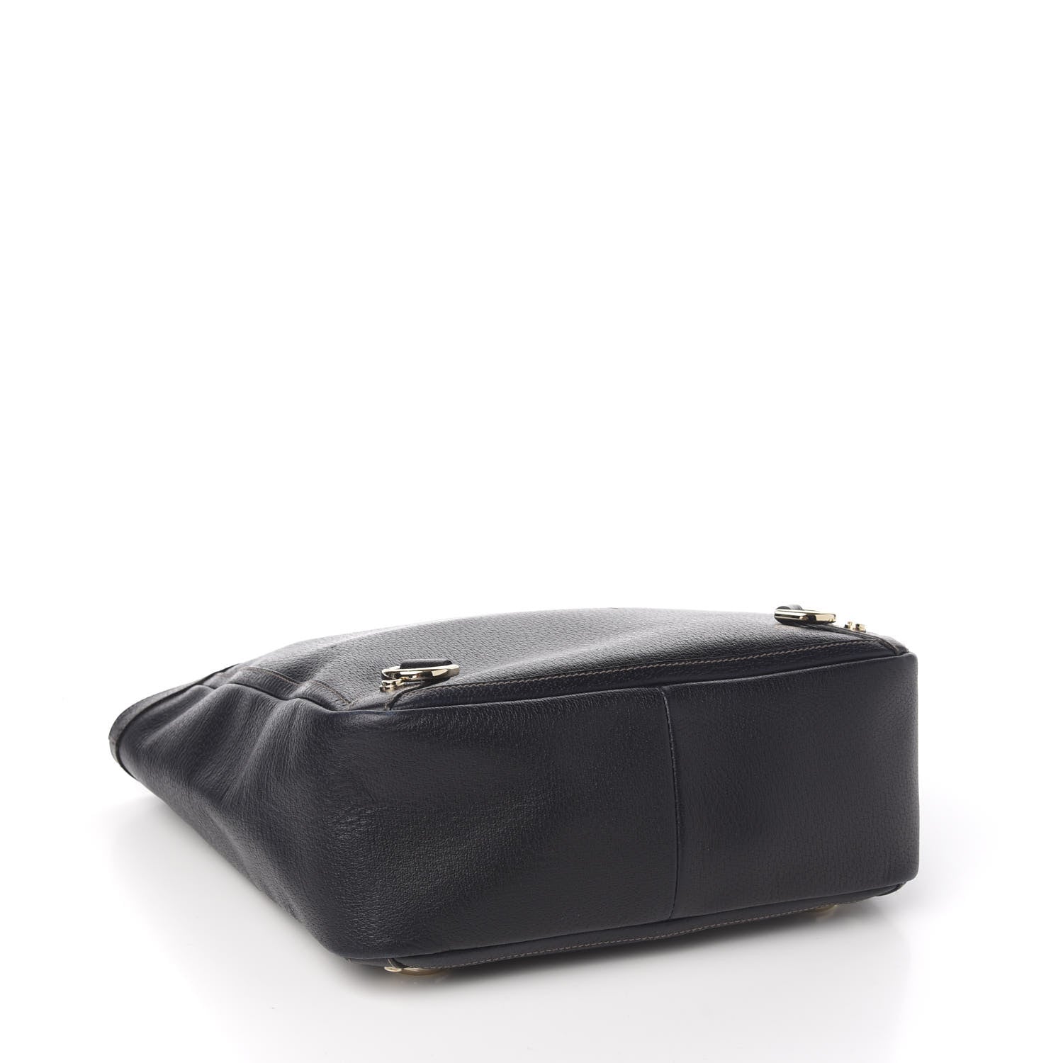 Gucci Calfskin Monogram Small Gold D Ring Tote Black 3 of 11
