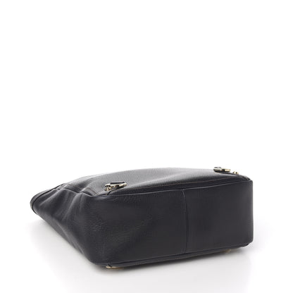 Gucci Calfskin Monogram Small Gold D Ring Tote Black 3 of 11