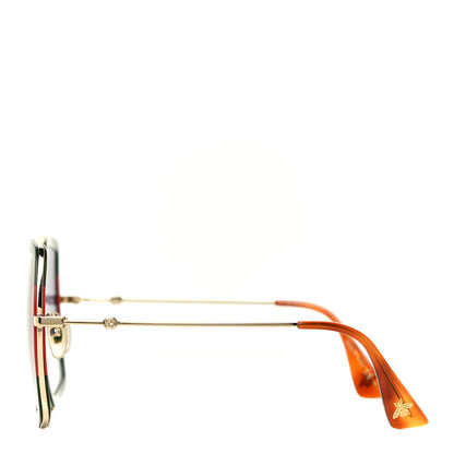 Gucci Square Frame Web GG0106S Sunglasses Tortoise 3 of 9