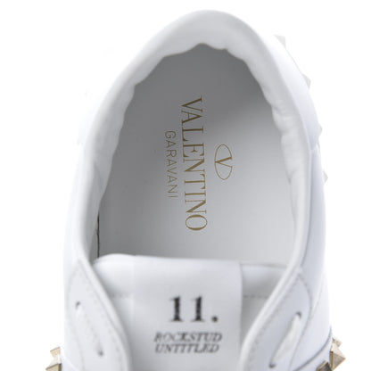 Valentino Garavani Calfskin Mens Rockstud Untitled Open Sneakers 43 White 7 of 10