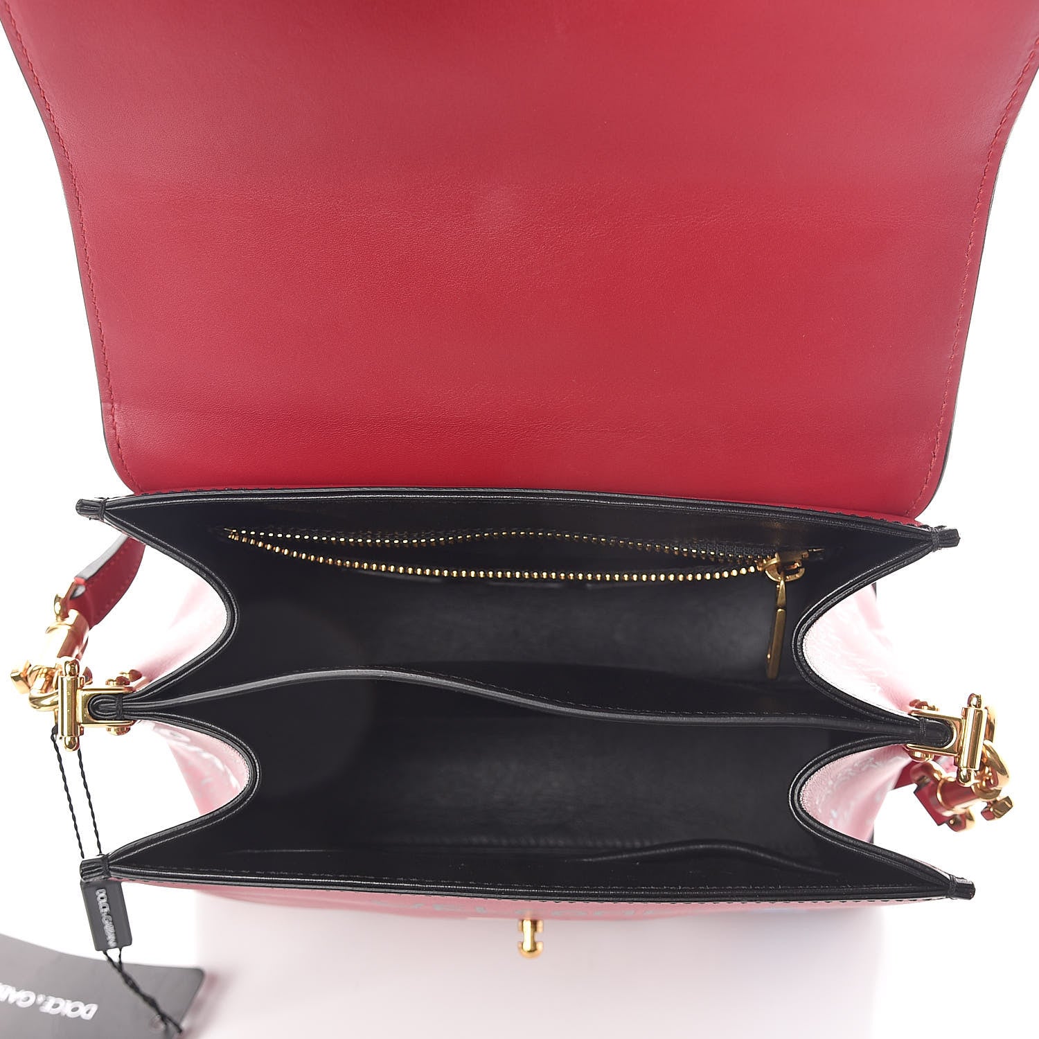 Dolce & Gabbana Calfskin Graffiti Printed Welcome Satchel Rosso Multicolor 5 of 9