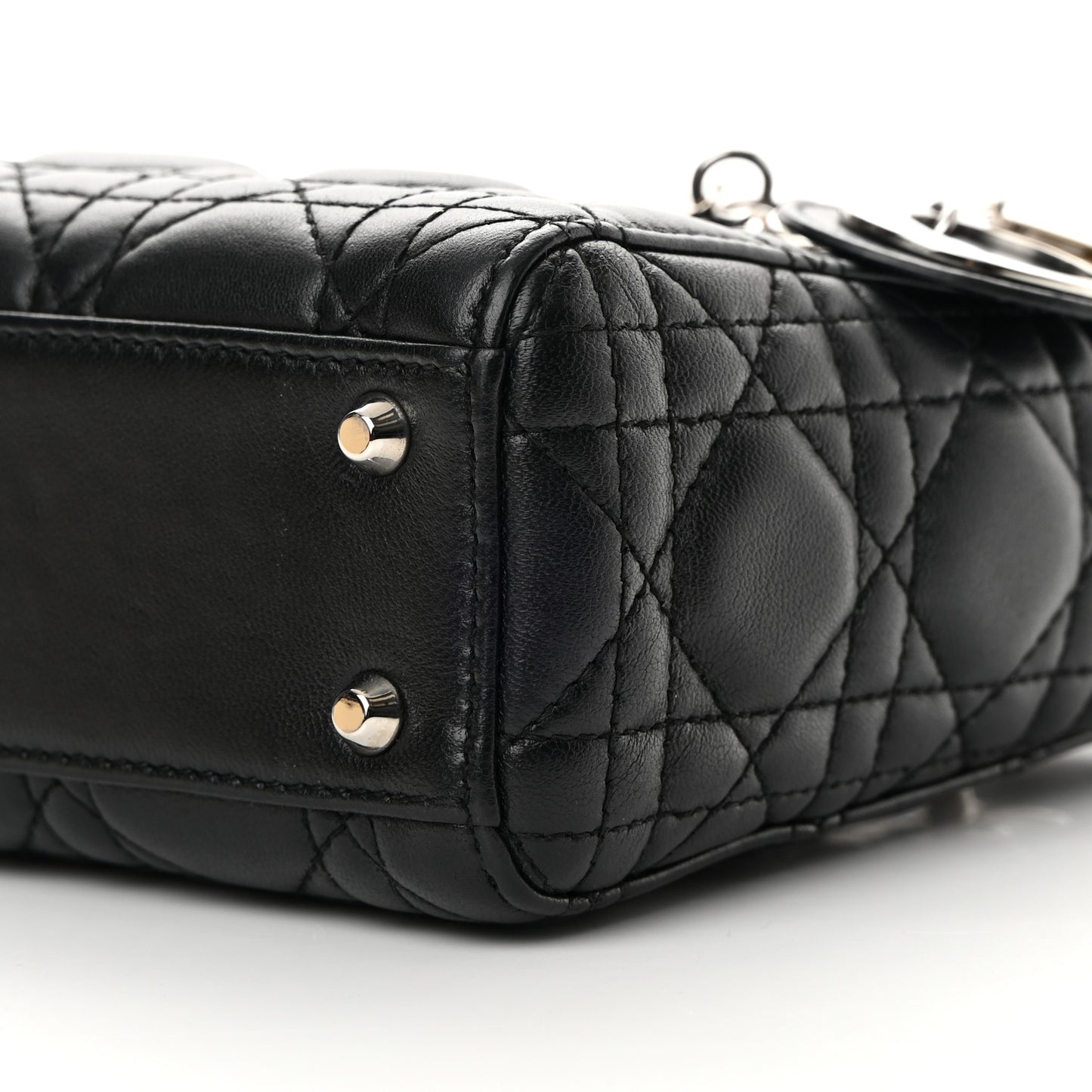 Lambskin Cannage Mini Lady Dior Black