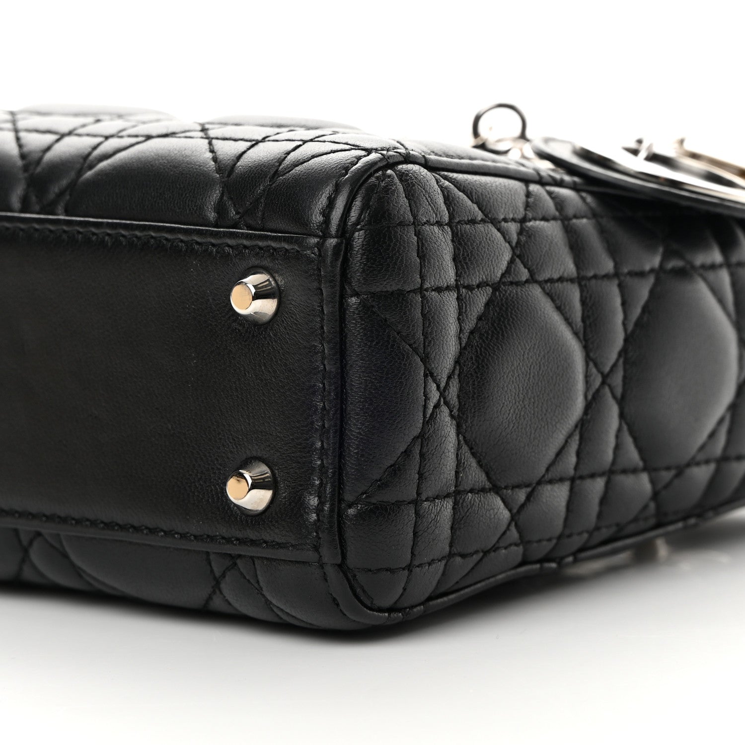 Christian Dior Lambskin Cannage Mini Lady Dior Black 10 of 15