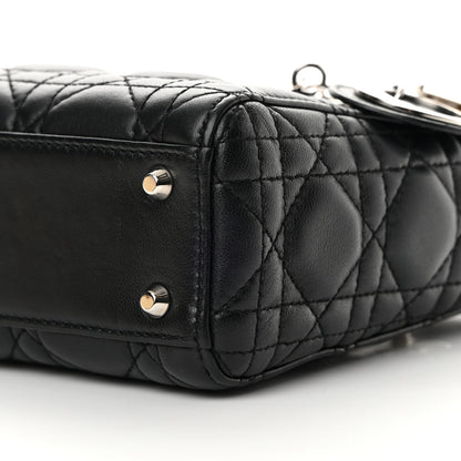 Christian Dior Lambskin Cannage Mini Lady Dior Black 10 of 15