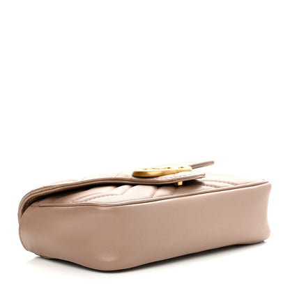Gucci Calfskin Matelasse Super Mini GG Marmont Shoulder Bag Porcelain Rose 4 of 11