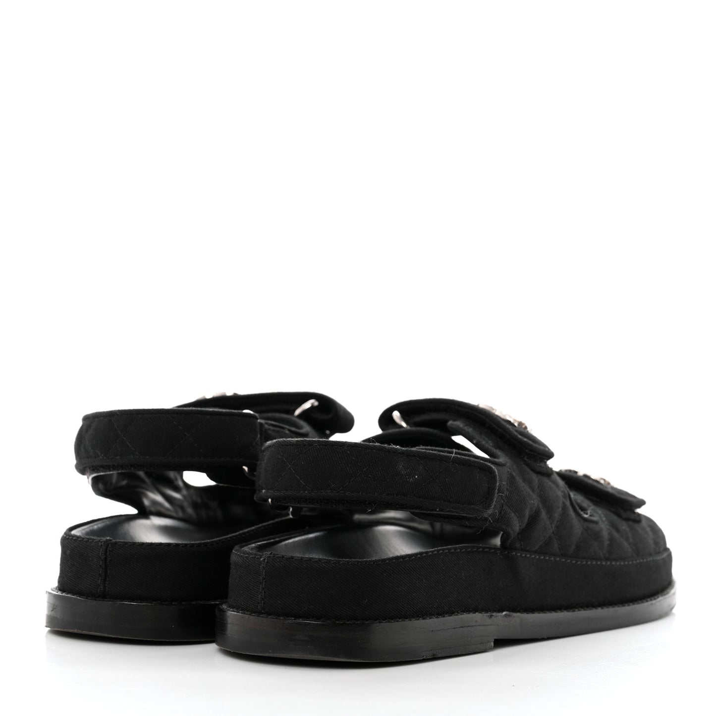 Mixed Fibers Velcro Dad Sandals 38 Black