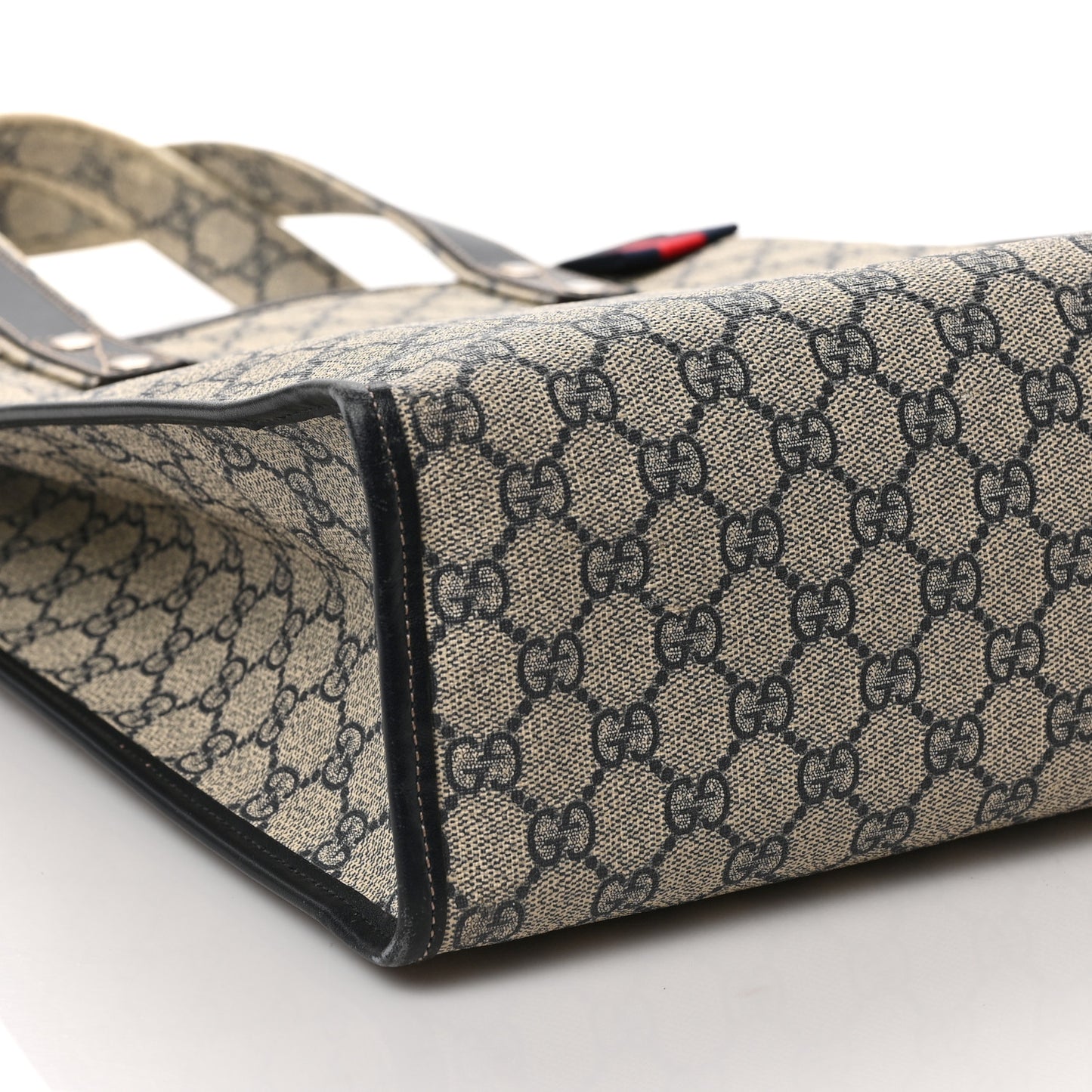 GG Plus Monogram Small Signature Web Loop Vertical Tote Navy