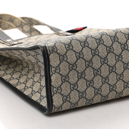 Gucci GG Plus Monogram Small Signature Web Loop Vertical Tote Navy 8 of 10