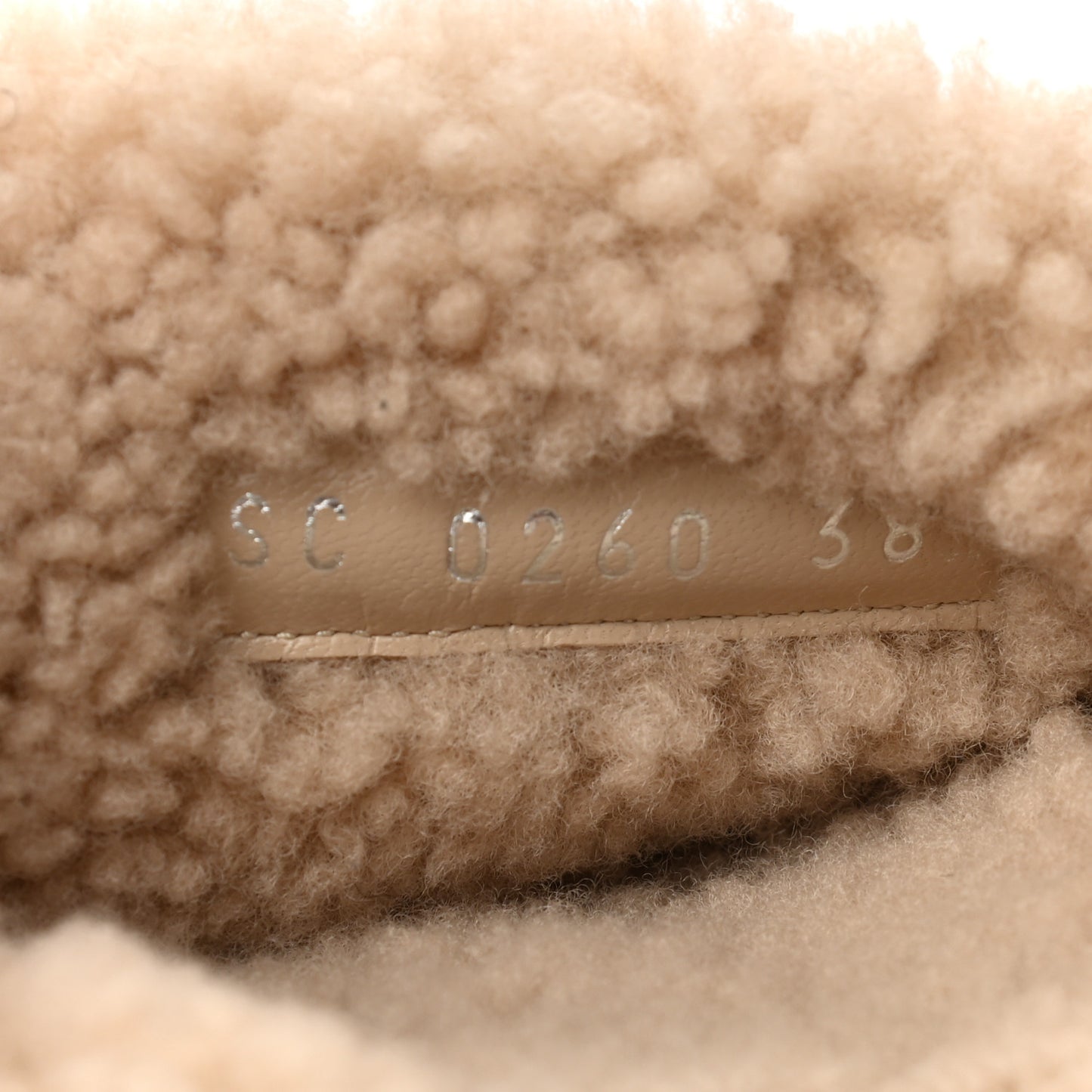Shearling Bom Dia Flate Mules 38.5 Beige