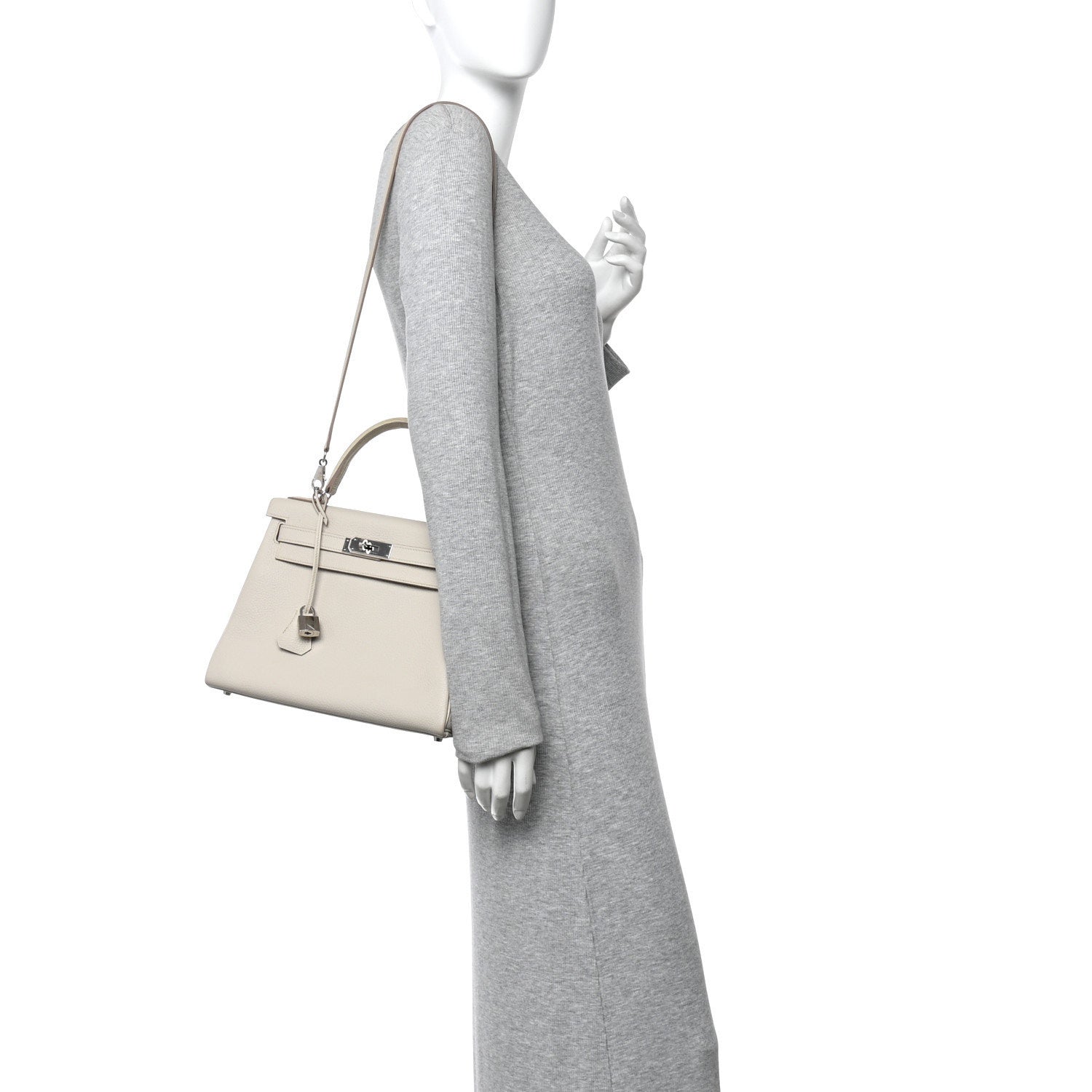 Hermes Togo Matte Alligator Kelly Retourne Touch 28 Beton 2 of 11
