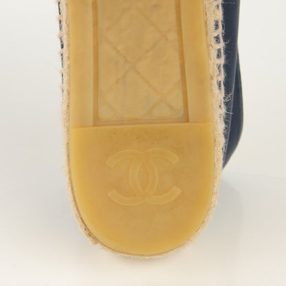 Chanel Lambskin Espadrilles 37 Dark Navy 11 of 11