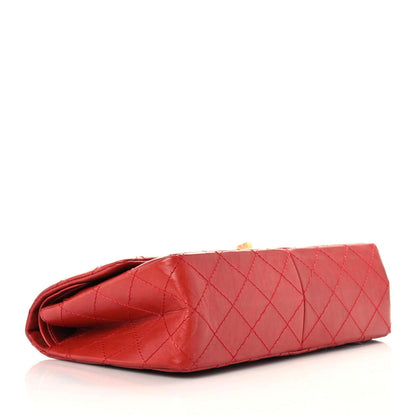 Chanel Aged Calfskin Quilted 2.55 Reissue 226 Flap Red 3 of 13