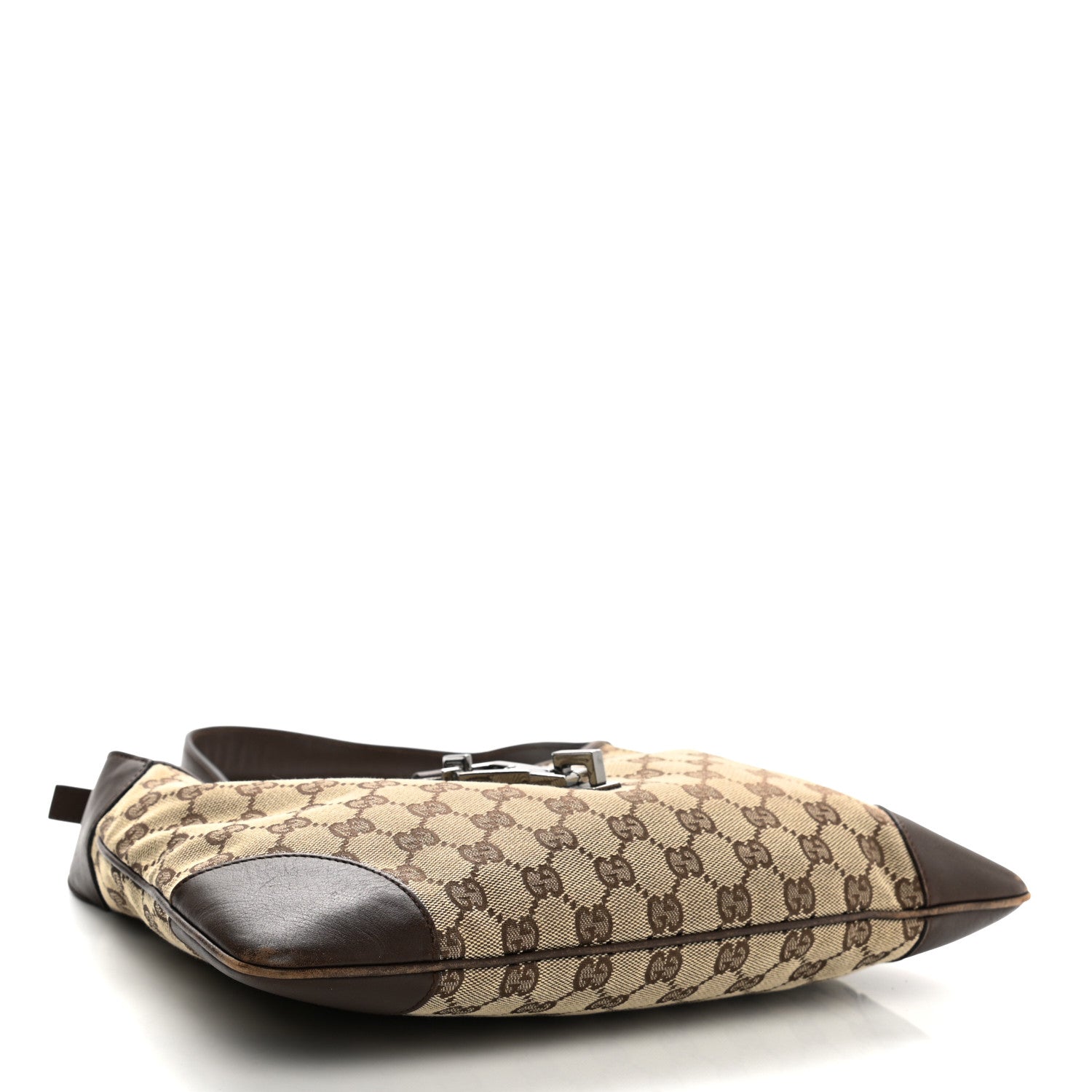 Gucci Monogram Lobster Clasp Jackie O Hobo Brown 4 of 10