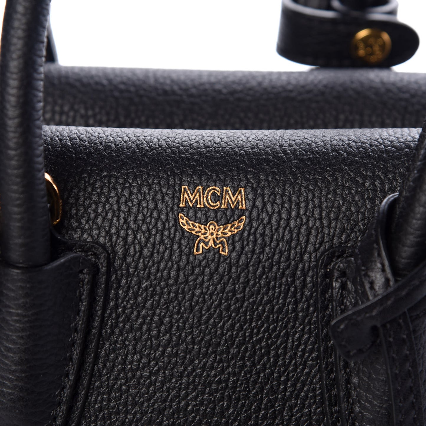 Grained Calfskin Mini Milla Tote Black