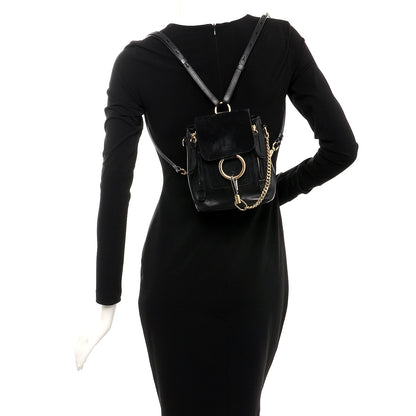 Chloe Suede Calfskin Mini Faye Backpack Black 2 of 11