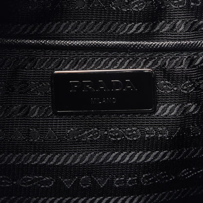 Prada Nylon Vela Saffiano Medium Cinch Backpack Black 6 of 10