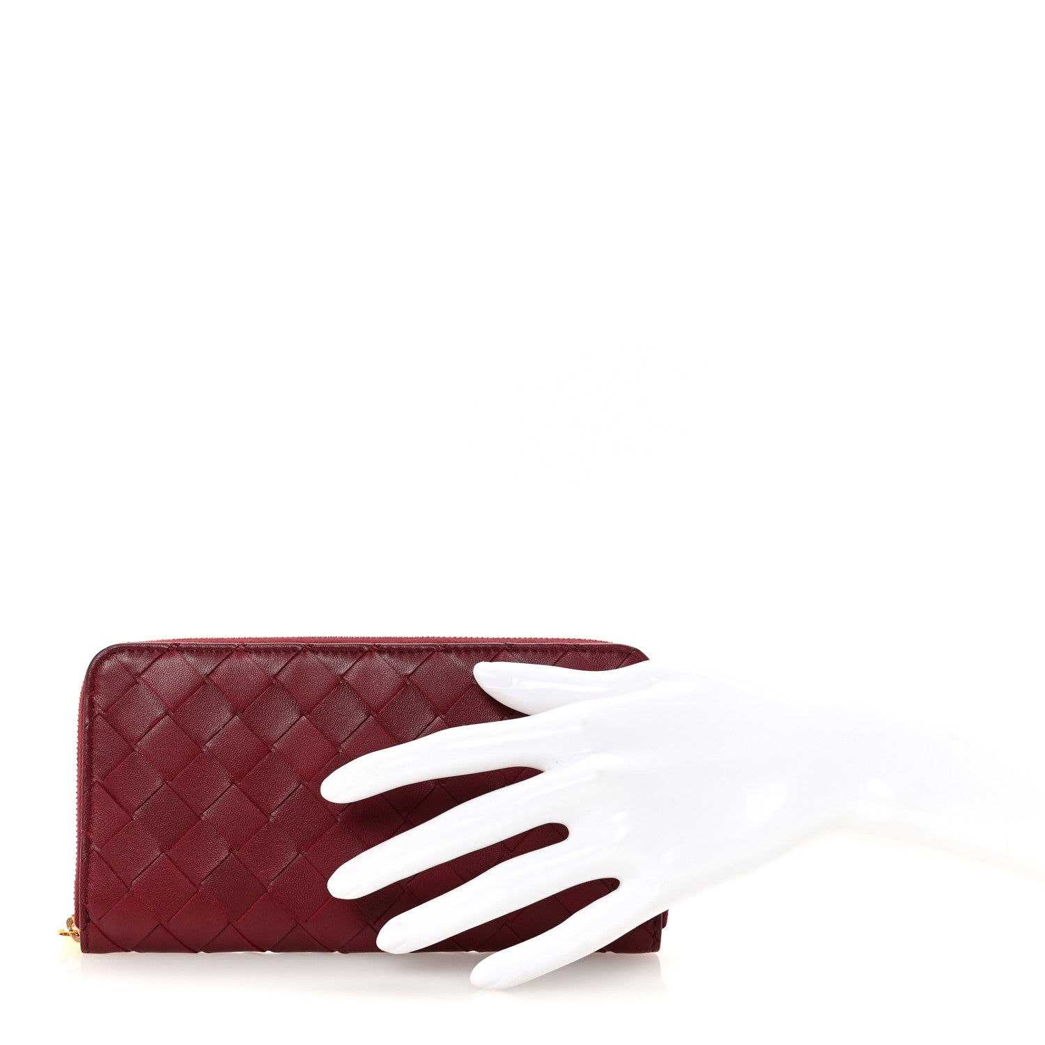 Bottega Veneta Nappa Intrecciato Zip Around Wallet Barolo 2 of 7
