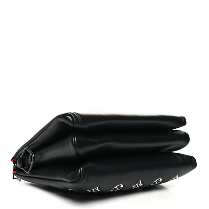 Louis Vuitton Lambskin Embossed Monogram Coussin PM Black White 3 of 10