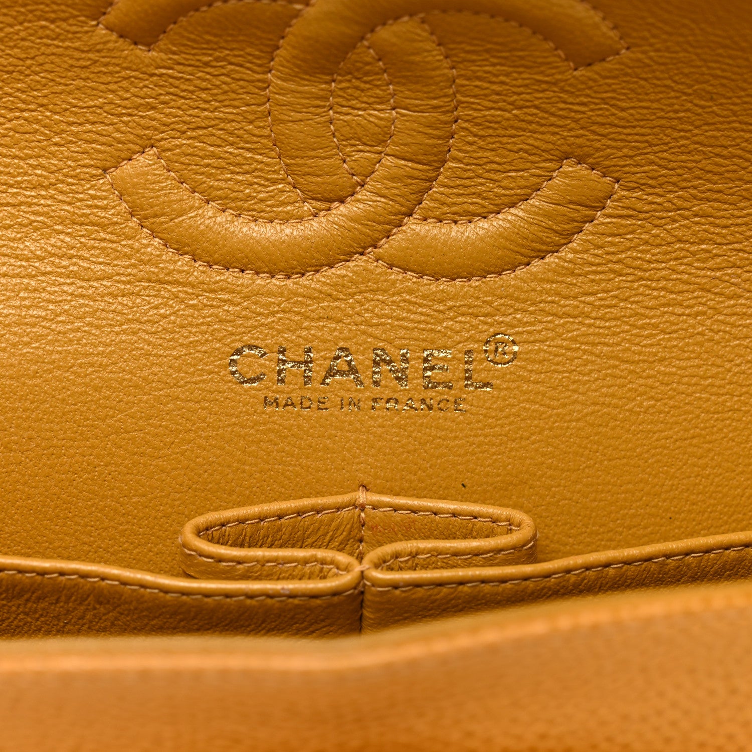 Chanel Caviar Quilted Small Double Flap Yellow 7 of 12