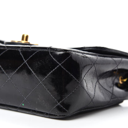 Chanel Patent Calfskin Quilted Mini Square Flap Black 7 of 11