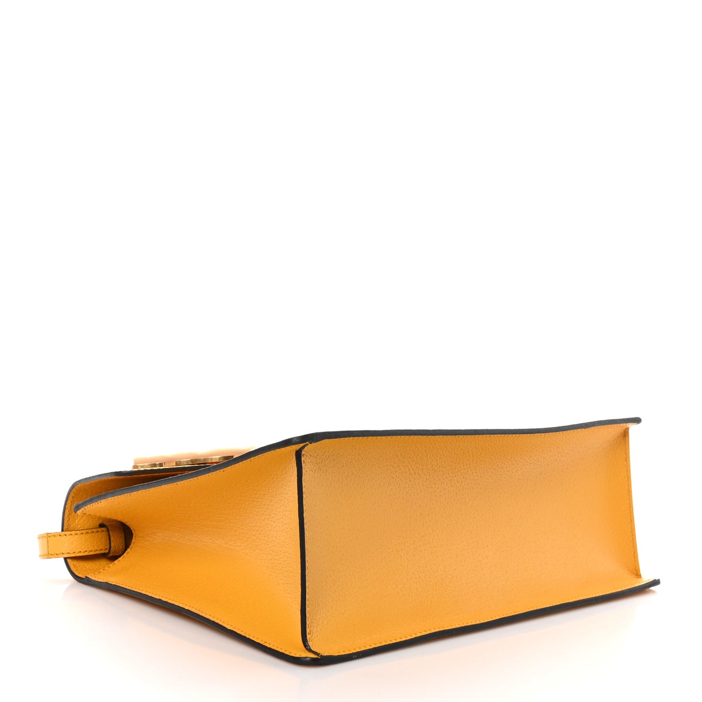 Textured Calfskin Bamboo Web Medium Falena Moth Top Handle Bag Crop