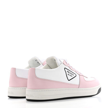 Prada Spazzolato Rois Re-Nylon Triangle Logo Womens Low Top Sneakers 37 White Alabastro 4 of 16