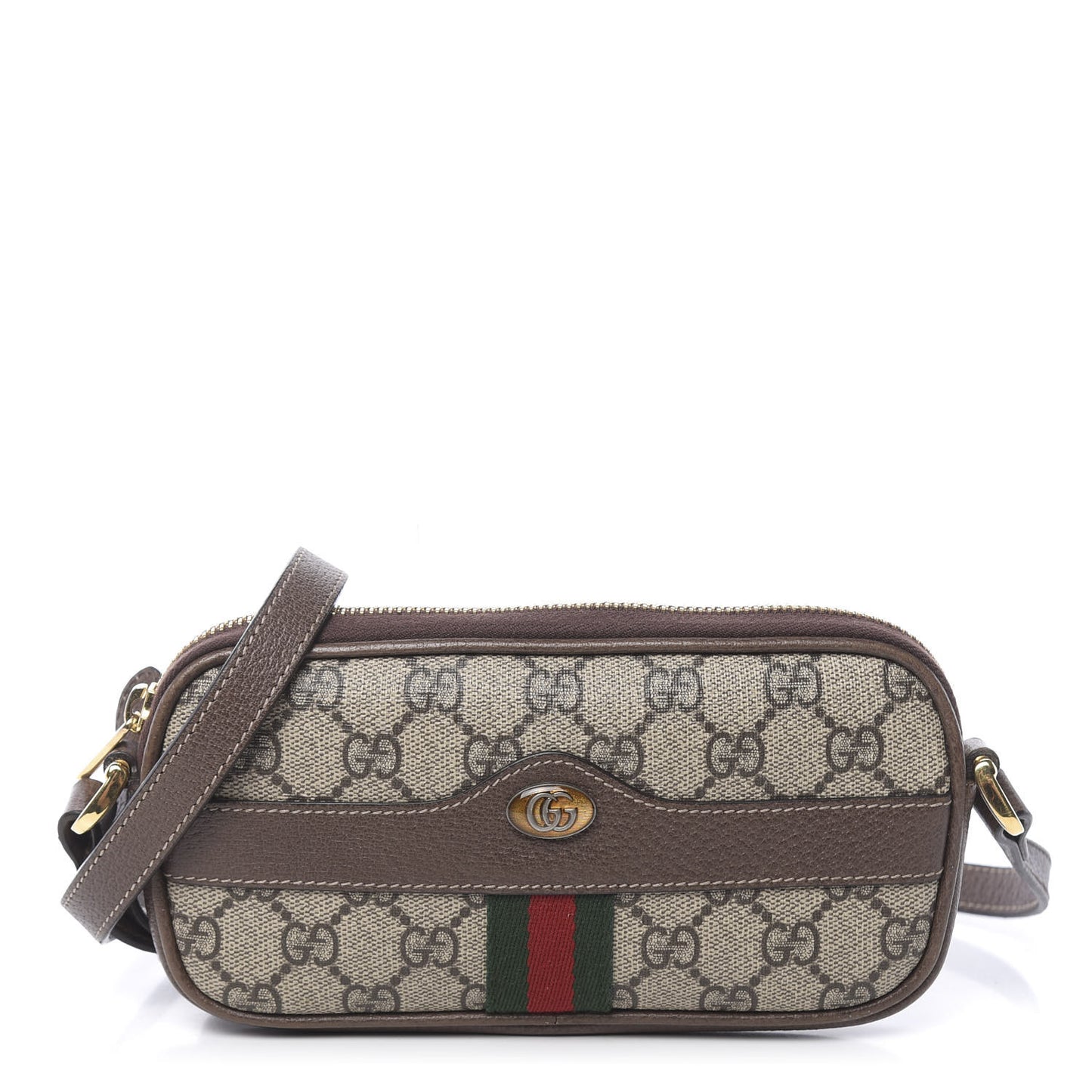 GG Supreme Monogram Web Mini Ophidia GG Bag Brown