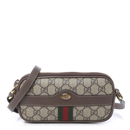 Gucci GG Supreme Monogram Web Mini Ophidia GG Bag Brown 1 of 13