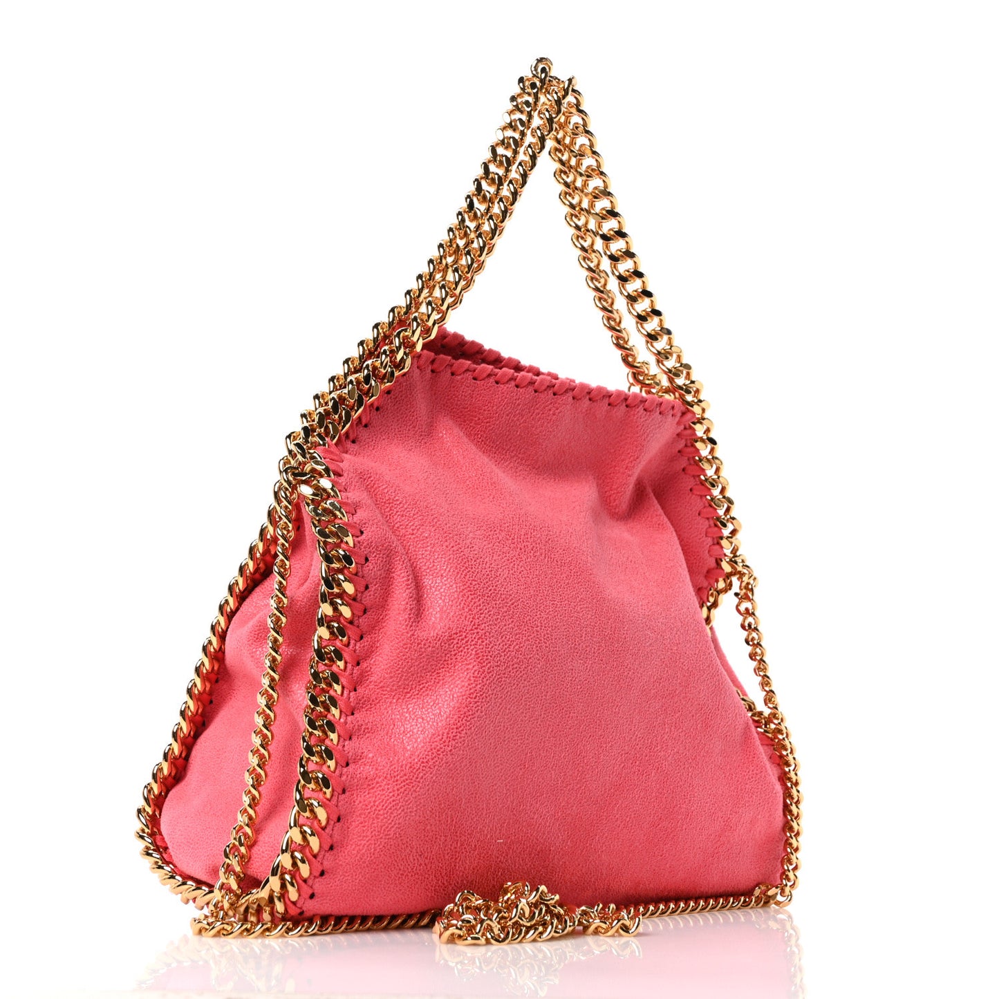 Shaggy Deer Mini Falabella Fold Over Tote Pink