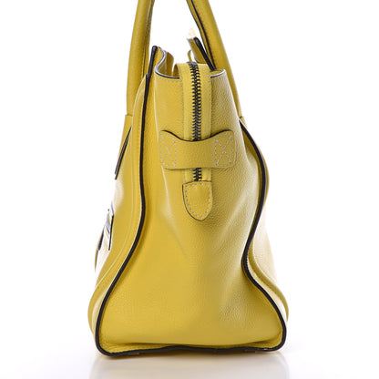 Celine Drummed Calfskin Mini Luggage Citron 24 of 26