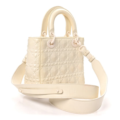 Christian Dior Calfskin Cannage Diamond Small My ABCDior Lady Dior White 3 of 10