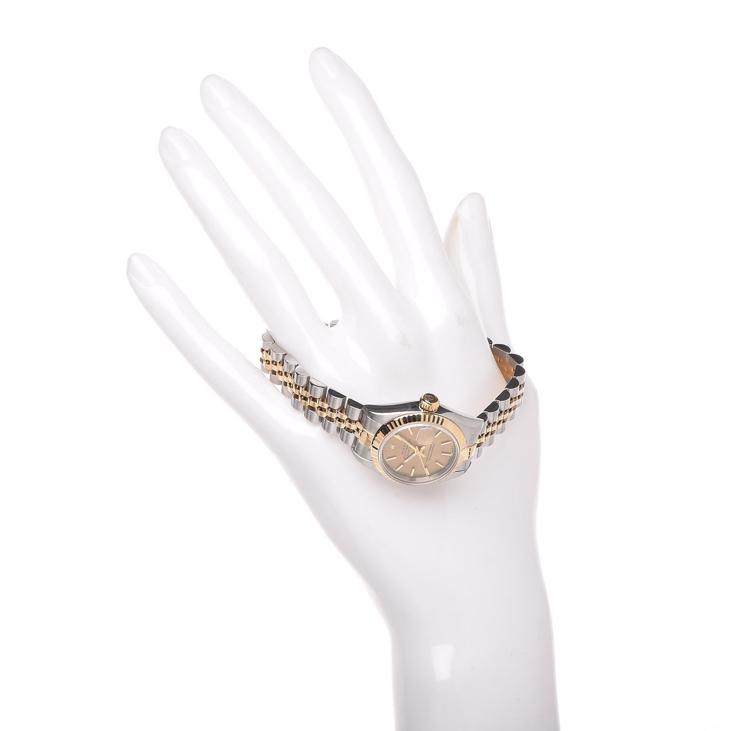 Stainless Steel 18K Yellow Gold 26mm Oyster Perpetual Datejust Watch Champagne 69173