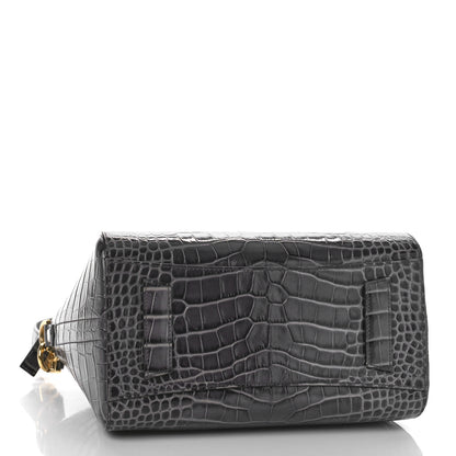 Givenchy Calfskin Crocodile Embossed Small Antigona Storm Grey 4 of 8