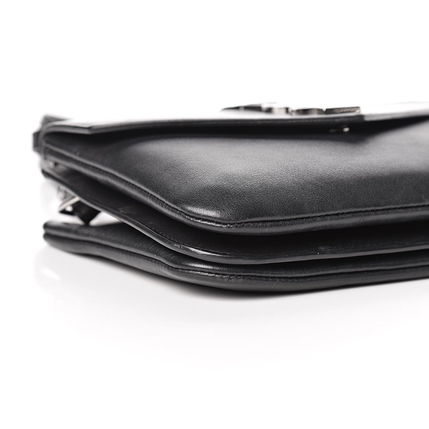 Calfskin Monogram Tri Pocket Crossbody Bag Black