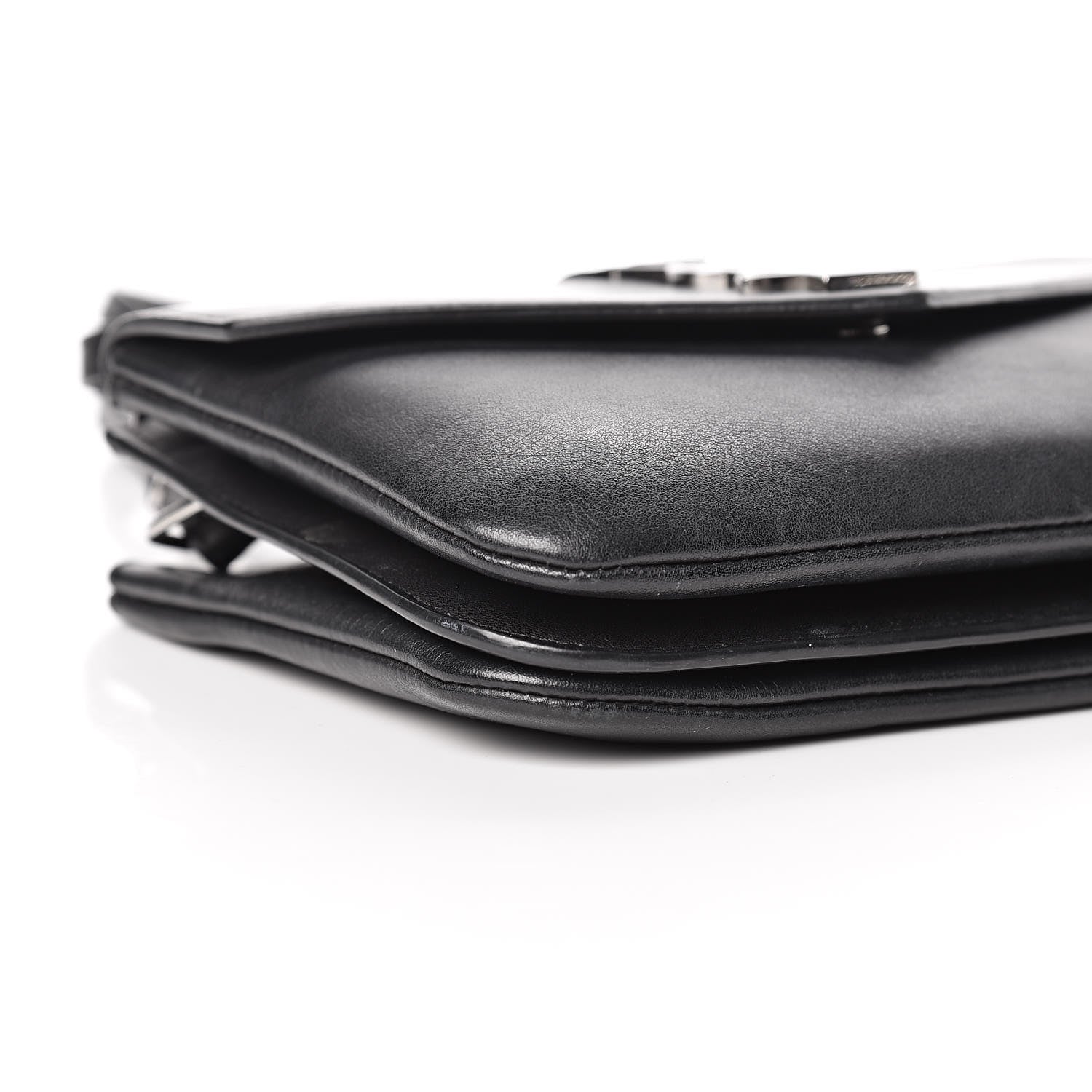 Saint Laurent Calfskin Monogram Tri Pocket Crossbody Bag Black 10 of 13