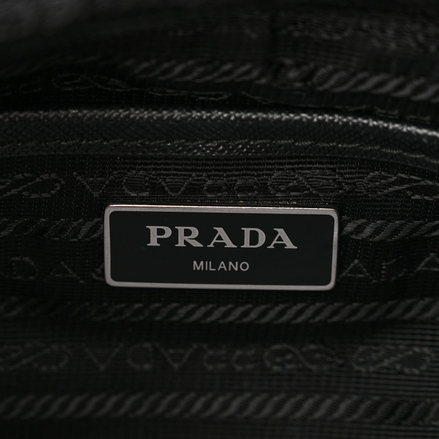 Tessuto Nylon Saffiano Small Backpack Black