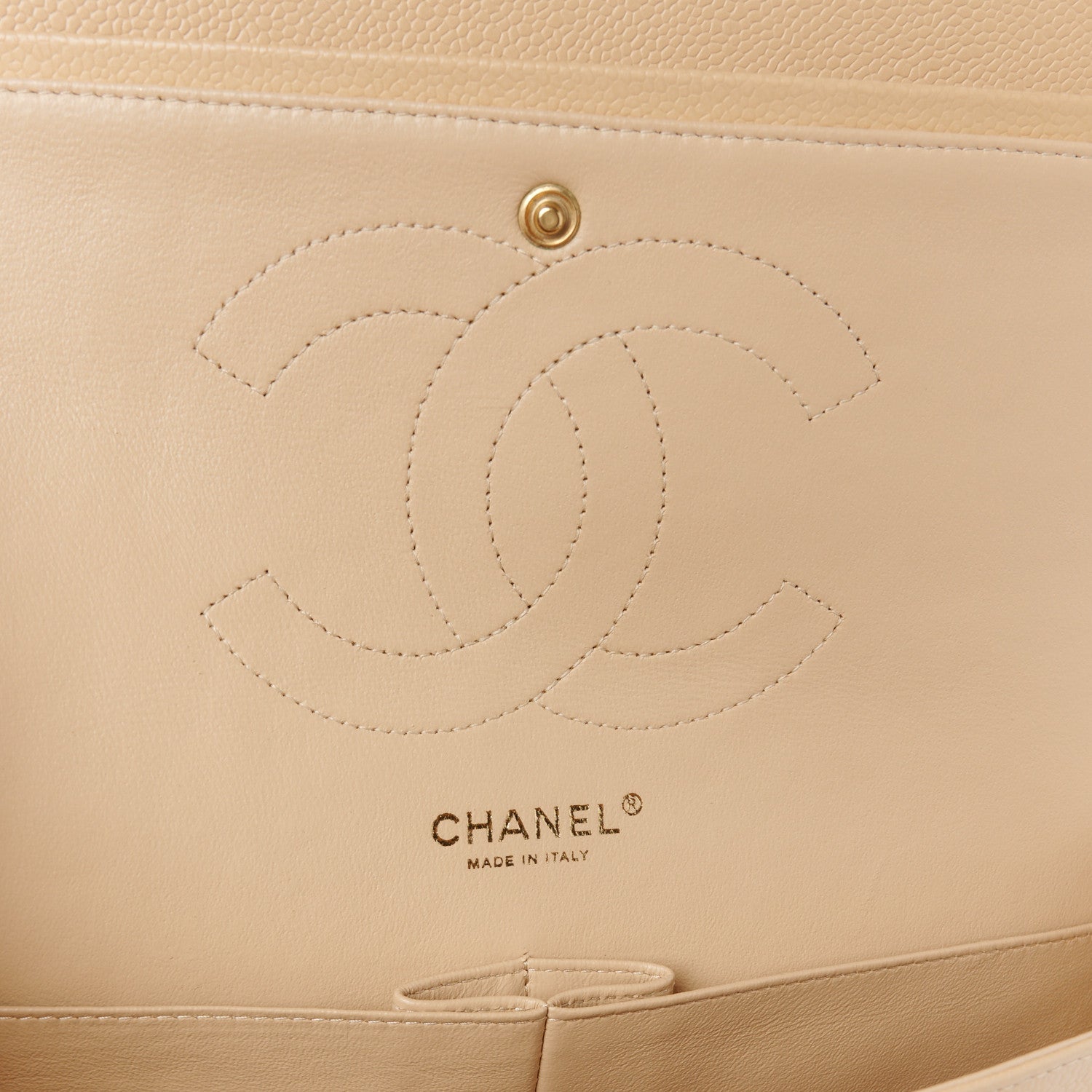 Chanel Caviar Quilted Jumbo Double Flap Beige 6 of 11