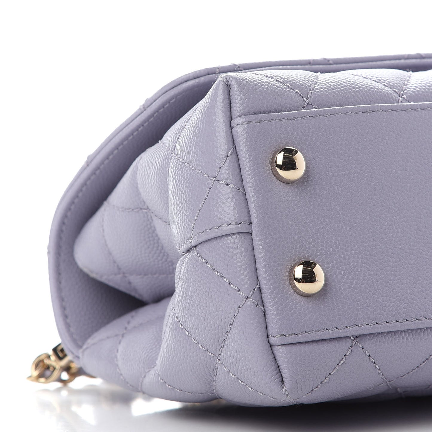 Caviar Quilted Extra Mini Coco Handle Flap Light Purple