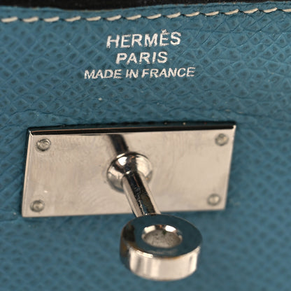 Hermes Epsom Kelly Longue Wallet Blue Jean 6 of 13