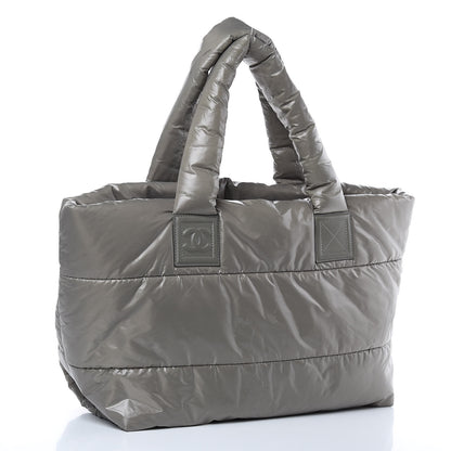 Chanel Nylon Quilted Medium Coco Cocoon Reversible Tote Grey 4 of 16