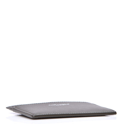 Saint Laurent Grain De Poudre Card Case Haunting Green 4 of 8