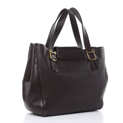 Gucci Pebbled Calfskin Medium 1973 Tote Dark Brown 3 of 13