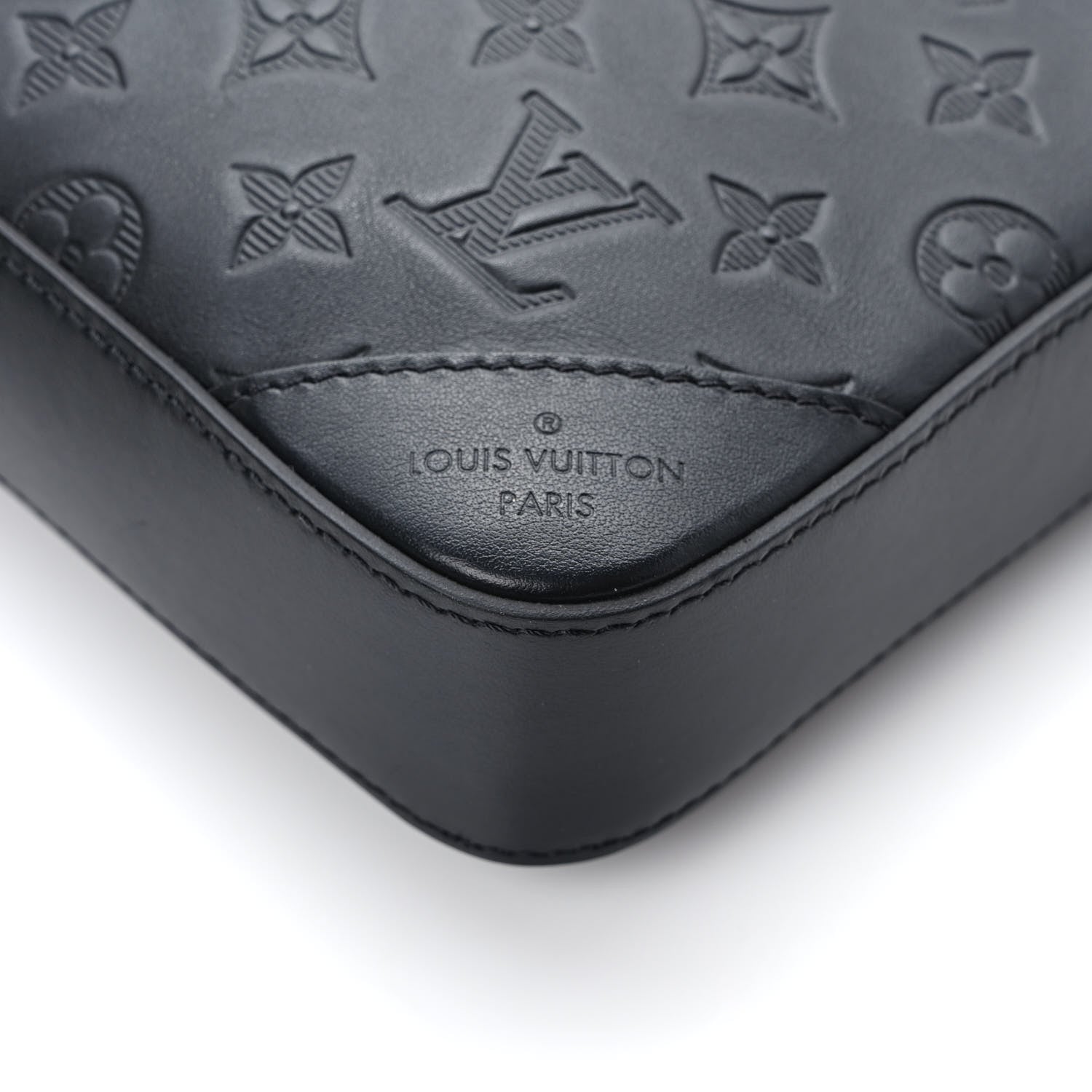 Louis Vuitton Calfskin Monogram Shadow Duo Messenger Black 10 of 11