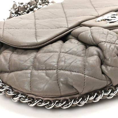 Chanel Washed Lambskin Quilted Medium Chain Around Messenger Taupe 9 of 10