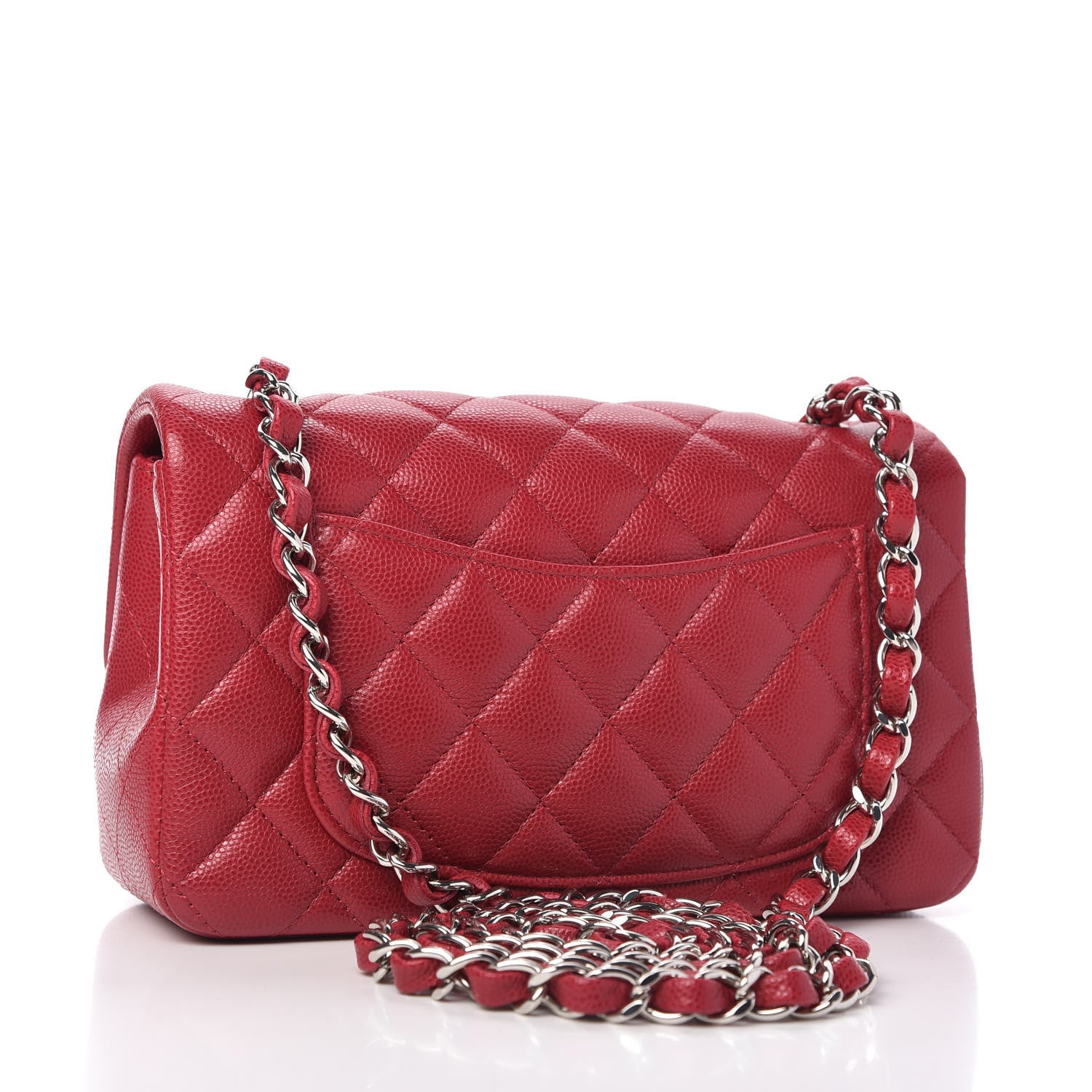 Chanel Caviar Quilted Mini Rectangular Flap Dark Pink 3 of 11