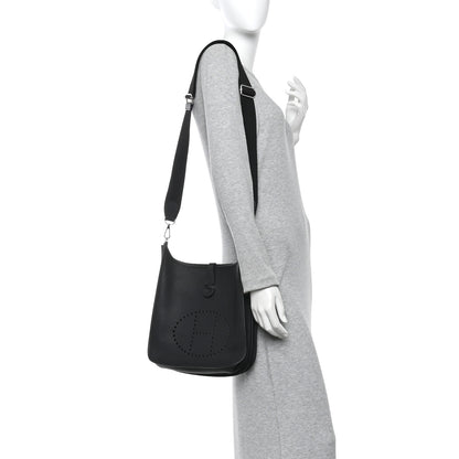 Hermes Taurillon Clemence Evelyne III PM Black 2 of 11